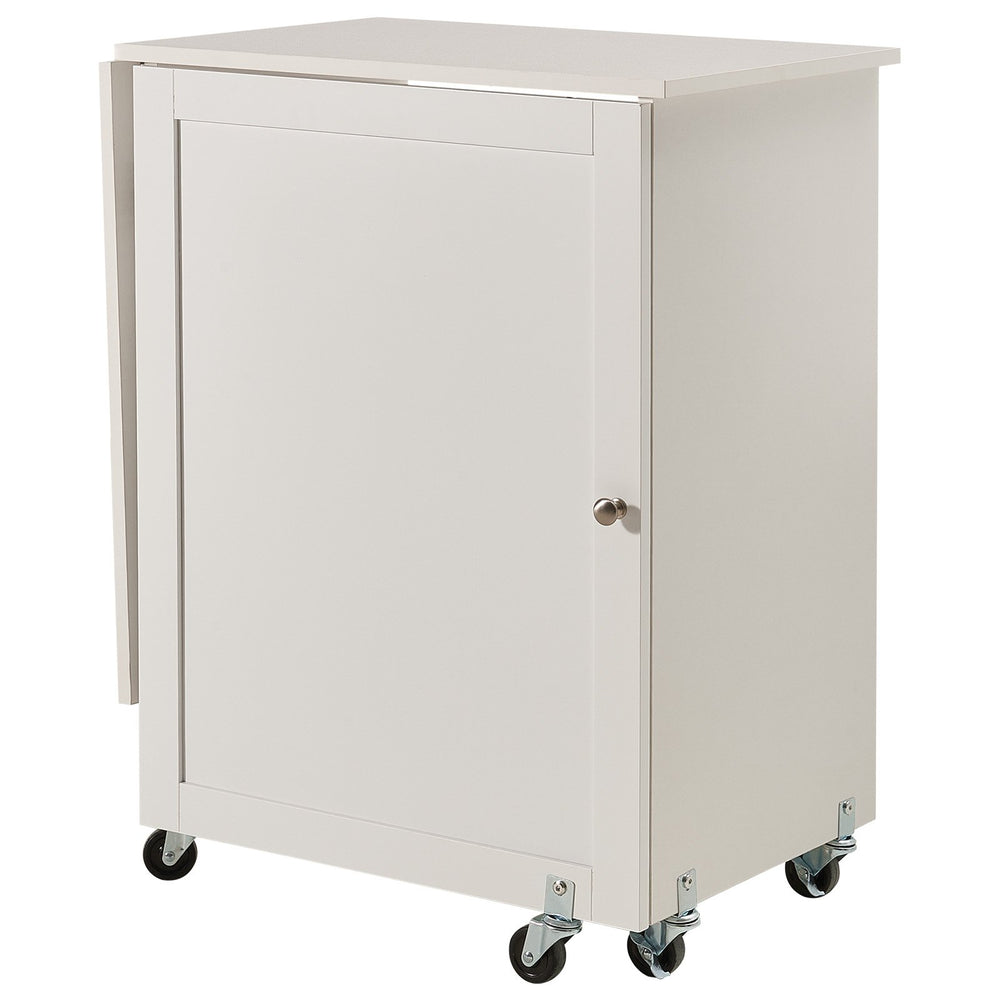 VEVOR Folding Sewing Table, Multipurpose Sewing Machine Table with Compact Design, Wheels, Shelves, Storage Trays, Wooden Pegs, and Magnetic Doors, Sewing Desk Cabinet for Sewing Machine, White