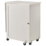 VEVOR Folding Sewing Table, Multipurpose Sewing Machine Table with Compact Design, Wheels, Shelves, Storage Trays, Wooden Pegs, and Magnetic Doors, Sewing Desk Cabinet for Sewing Machine, White