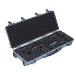 VEVOR Hard Rifle Case, Lockable Rifle Case with Pre-cut Foams, 108.9 cm Gun Storage with Wheels, IP67 Waterproof & Dustproof Movable Large Pistol Storage for Rifles, Shotguns, Airsoft Guns, Grey