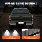VEVOR Rear Step Bumper, Compatible with 2008-2016-Ford F250/Ford F350 Super Duty, Chrome Steel Back Bumper, Assembly Replacement Rear Bumper with License Plate Light and Step Pad, for FO1103148