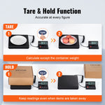 VEVOR Shipping Scale Digital Postal Scale 49.9 kg x 2 g, AC/DC Package LCD
