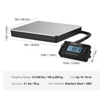 VEVOR Shipping Scale Digital Postal Scale 199.6 kg x 48 g, AC/DC Package LCD