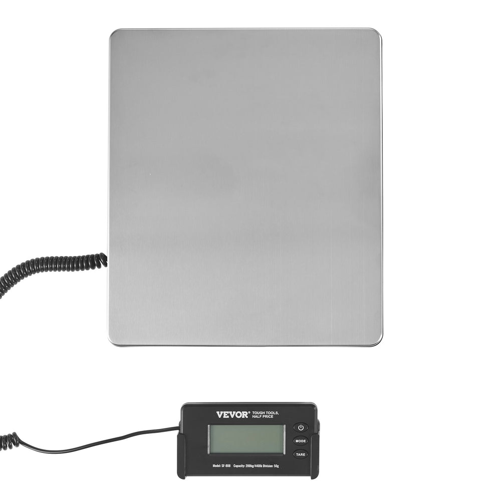 VEVOR Shipping Scale Digital Postal Scale 199.6 kg x 48 g, AC/DC Package LCD