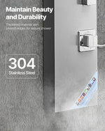 VEVOR Shower Panel Tower System with Rainfall Shower Head, 53 in Brushed Stainless Steel Shower Column, 3-Function Faucet, High Pressure Wall-Mount Rain Massage System, with Large Body Jet, Handheld