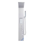 VEVOR Shower Panel Tower System with Rainfall Shower Head, 53 in Brushed Stainless Steel Shower Column, 3-Function Faucet, High Pressure Wall-Mount Rain Massage System, with Large Body Jet, Handheld