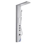 VEVOR Shower Panel Tower System with Rainfall Shower Head, 53 in Brushed Stainless Steel Shower Column, 3-Function Faucet, High Pressure Wall-Mount Rain Massage System, with Large Body Jet, Handheld