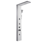 VEVOR Shower Panel Tower System with Rainfall Waterfall Shower Head, 53 in Brushed Stainless Steel Shower Column, 5-Function Faucet, Wall-Mount Rain Massage System with 3 Body Jet, Handheld, Tub Spout