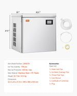 VEVOR Commercial Ice Maker 400 lbs/Day Self-Cleaning Ice Machine - Head Only