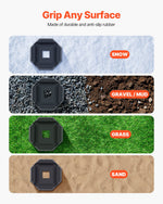 VEVOR RV Leveling Pads, 4-Pack Rubber Trailer Jack Pads, Each with 5000 lbs Capacity, Jack Stabilizer Pad with Large Surface Area, Suitable for 5.5" Square Jack Feet, 5th Wheels Class A/C Motorhomes