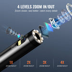 VEVOR Endoscope Camera with Lights Dual Lens Borescope 1499.6 cm Cable 10.9 cm Screen
