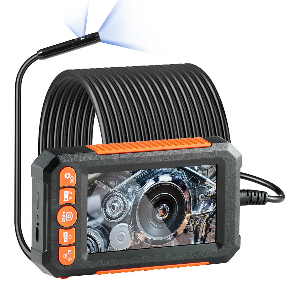 VEVOR Endoscope Camera with Lights Dual Lens Borescope 1499.6 cm Cable 10.9 cm Screen