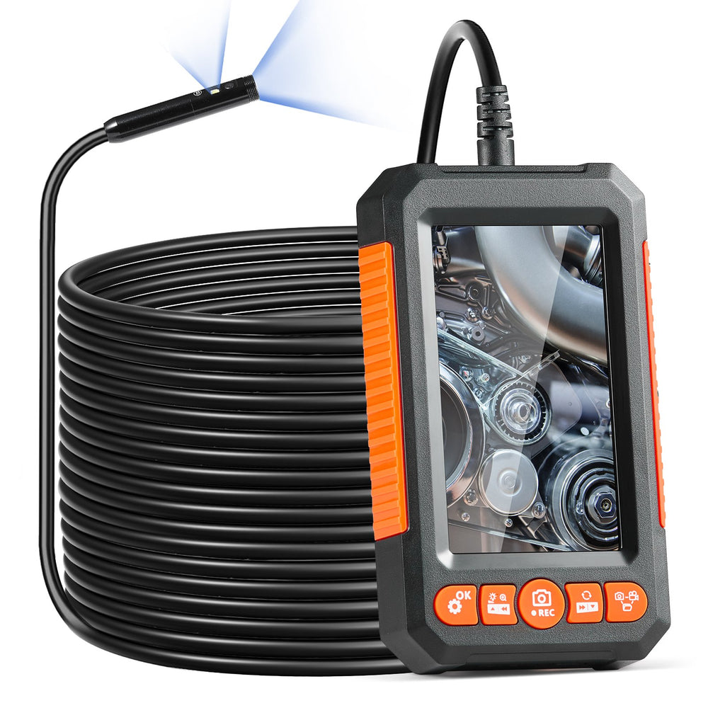 VEVOR Endoscope Camera with Lights Dual Lens Borescope 1499.6 cm Cable 10.9 cm Screen