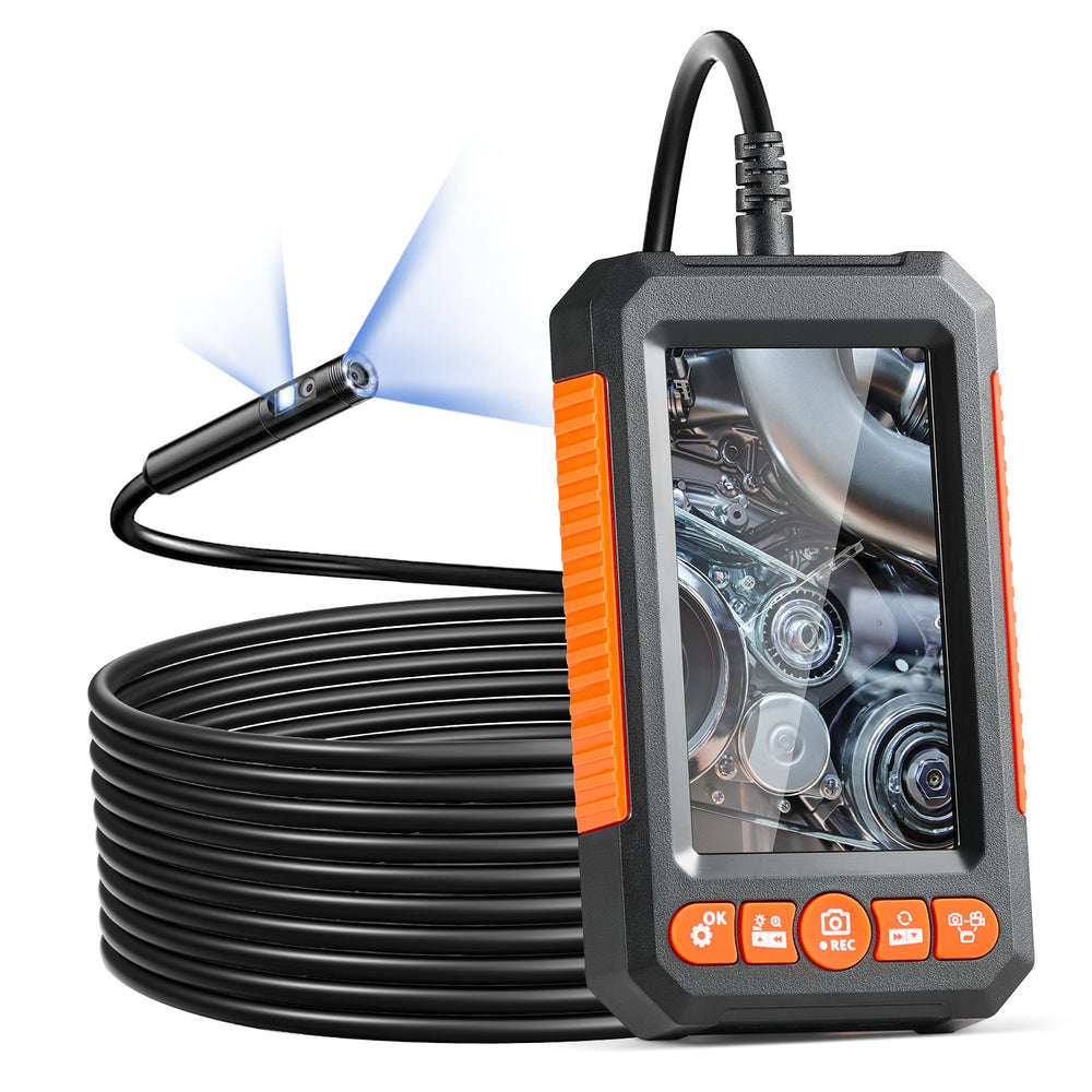 VEVOR Endoscope Camera with Lights Dual Lens Borescope 499.9 cm Cable 10.9 cm Screen