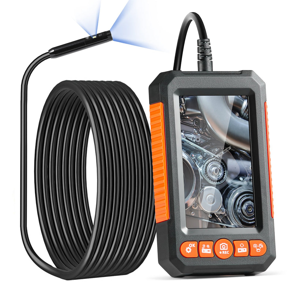 VEVOR Endoscope Camera with Lights Dual Lens Borescope 499.9 cm Cable 10.9 cm Screen
