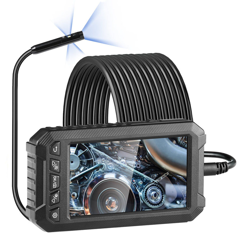 VEVOR Endoscope Camera with Lights Triple Lens Borescope 499.9 cm Cable 12.7 cm Screen