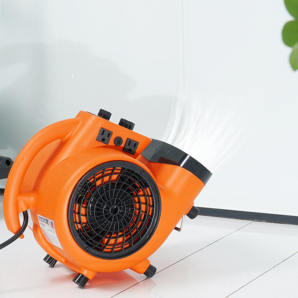 VEVOR Floor Blower, 1380 RPM 1000 CFM, Air Mover for Drying and Cooling, Portable Carpet Dryer Fan with 4 Blowing Angles, Timer, 3-Speeds Adjustment, for Janitorial, Home, Commercial Use