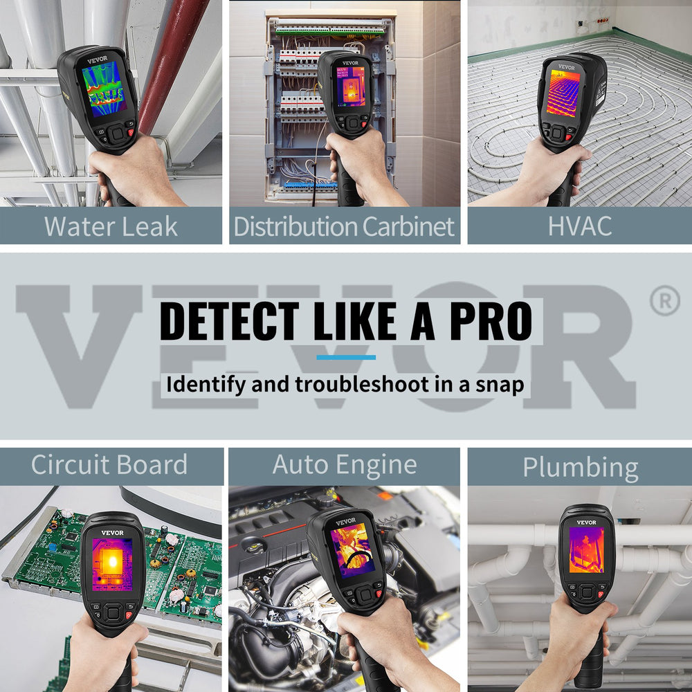 VEVOR Infrared Thermal Imager Thermal Camera IR Resolution 240x180 7.1 cm LCD Screen