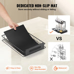 VEVOR 2 Tier Pull Out Cabinet Organizer(10.7"W x 14.2"D ), Under Sink Organizer and Storage, Slide Out Drawer Cabinet Organizer, Wire Basket Shelf, 25.5"Wx15.5"Dx13"H Install Size for Cabinet (2 Pack)