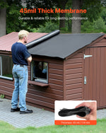 VEVOR Roll Roofing, 15 x 30 ft, 45 mil EPDM Rubber Roofing, Long Lifespan & Weather-resistant, Withstands Harsh Temperatures, Flexible & Easy Installation, Roof Underlayment for RVs, Roofs, Ponds