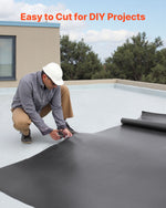 VEVOR Roll Roofing, 20 x 20 ft, 45 mil EPDM Rubber Roofing, Long Lifespan & Weather-resistant, Withstands Harsh Temperatures, Flexible & Easy Installation, Roof Underlayment for RVs, Roofs, Ponds