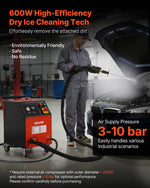 VEVOR Dry Ice Blasting Machine, 11LBS (5KG) Capacity Dry Ice Cleaning Machine with 4 Nozzles, Adjustable Pressure & Dry Ice Amount, Movable Blaster Cleaner for Automotive Ship Aviation Chemical