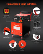VEVOR Dry Ice Blasting Machine, 11LBS (5KG) Capacity Dry Ice Cleaning Machine with 4 Nozzles, Adjustable Pressure & Dry Ice Amount, Movable Blaster Cleaner for Automotive Ship Aviation Chemical