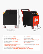 VEVOR Dry Ice Blasting Machine, 11LBS (5KG) Capacity Dry Ice Cleaning Machine with 4 Nozzles, Adjustable Pressure & Dry Ice Amount, Movable Blaster Cleaner for Automotive Ship Aviation Chemical