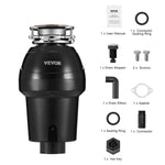 VEVOR Garbage Disposal 1.25 HP Continuous Food Waste Disposer 4060RPM EZ Connect