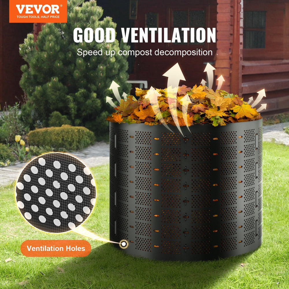 VEVOR Compost Bin 832.8 L, Outdoor Expandable Composter, Easy to Setup & Large Capacity Composting Bin, Fast Creation of Fertile Soil