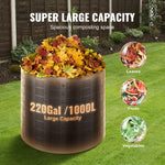 VEVOR Compost Bin 832.8 L, Outdoor Expandable Composter, Easy to Setup & Large Capacity Composting Bin, Fast Creation of Fertile Soil