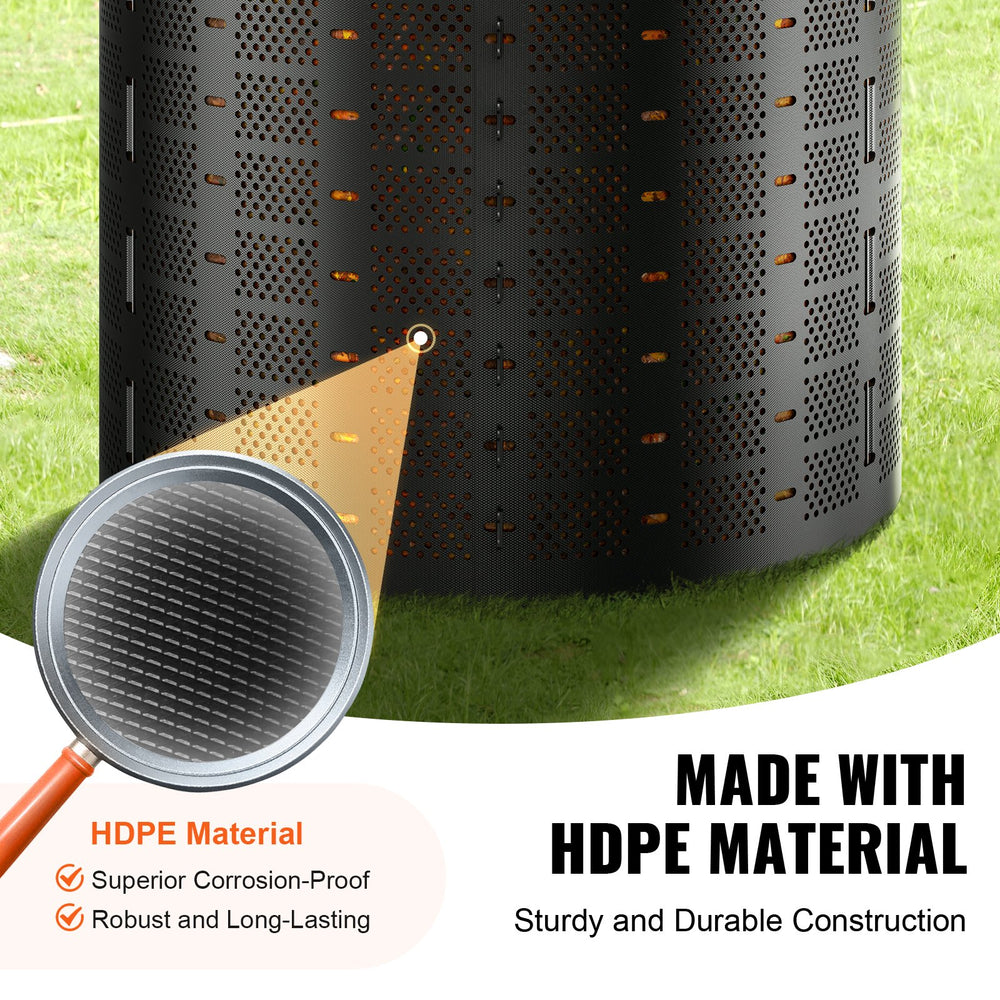 VEVOR Compost Bin 832.8 L, Outdoor Expandable Composter, Easy to Setup & Large Capacity Composting Bin, Fast Creation of Fertile Soil
