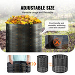 VEVOR Compost Bin 832.8 L, Outdoor Expandable Composter, Easy to Setup & Large Capacity Composting Bin, Fast Creation of Fertile Soil
