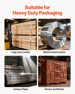 VEVOR Steel Banding Strapping Kit, Heavy Duty Banding Sealer Tool with 122 m Binding Straps, 400 Metal Clasps, Manual Pallet Packaging Strapping Kit for Warehouse, Transportation, Industrial Bundling
