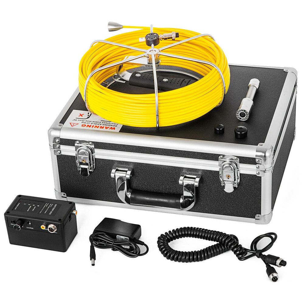 VEVOR Sewer Camera, Pipe Inspection Camera 30M, Sewer Inspection Video Camera 7” Monitor Pipeline Inspection Camera Drain Camera Industrial Endoscope HD DVR Recorder with 8GB Card