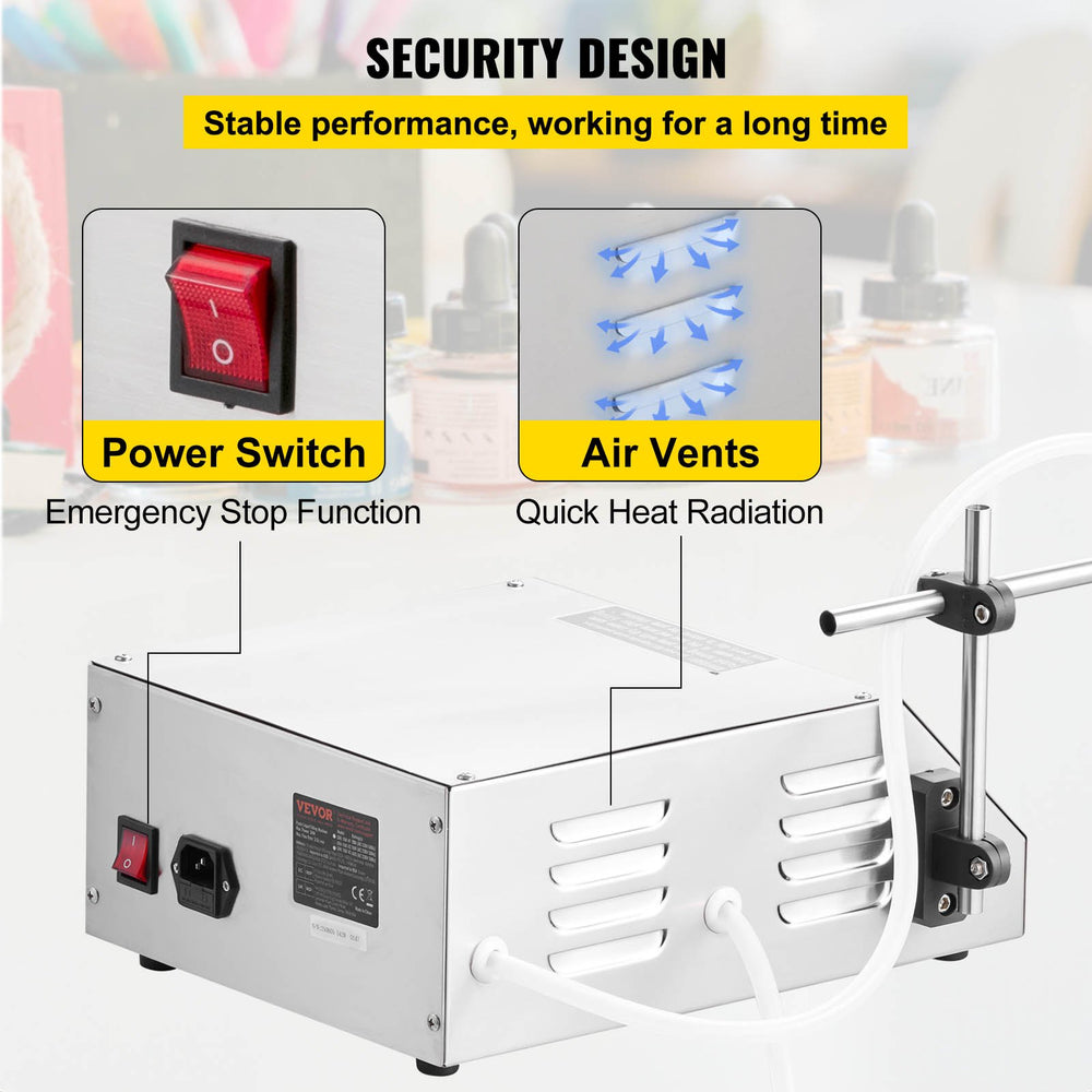 VEVOR Liquid Filling Machine 5-3500ml GFK-160 LCD Display Digital Control Pump Liquid Filler Machine Automatic Liquid Filling Machine