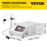 VEVOR Liquid Filling Machine 5-3500ml GFK-160 LCD Display Digital Control Pump Liquid Filler Machine Automatic Liquid Filling Machine