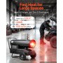 VEVOR Forced Air Kerosene Heater, 20 kW Output Diesel Torpedo Space Heater, for Garage, Warehouse, Workshop, Job Site, Construction, Thermostat Control, Premium Carbon Steel, Indirect-Fired, Black