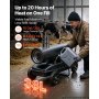 VEVOR Forced Air Kerosene Heater, 20 kW Output Diesel Torpedo Space Heater, for Garage, Warehouse, Workshop, Job Site, Construction, Thermostat Control, Premium Carbon Steel, Indirect-Fired, Black