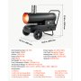 VEVOR Forced Air Kerosene Heater, 20 kW Output Diesel Torpedo Space Heater, for Garage, Warehouse, Workshop, Job Site, Construction, Thermostat Control, Premium Carbon Steel, Indirect-Fired, Black