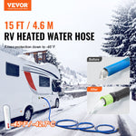 VEVOR 457.2 cm Heated Water Hose for RV -45℉ Antifreeze Heated Drinking Water Hose