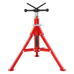 VEVOR V Head Pipe Stand 1/8"-12" Capacity, Adjustable Height 610mm-1067mm, Pipe Stands 1134kg Load Capacity, Portable Folding Pipe Stands, Carbon Steel Body for Enhanced Durability
