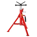 VEVOR V Head Pipe Stand 1/8"-12" Capacity, Adjustable Height 610mm-1067mm, Pipe Stands 1134kg Load Capacity, Portable Folding Pipe Stands, Carbon Steel Body for Enhanced Durability