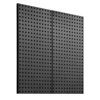 VEVOR Metal Pegboard Panels, 32" x 16" Pegboard, 2 Panels, Heavy Duty Steel Peg Board Wall Organizer, for Living Room Garage Tool Storage Workbench Office Organization Craft Room Kitchen Home, Black