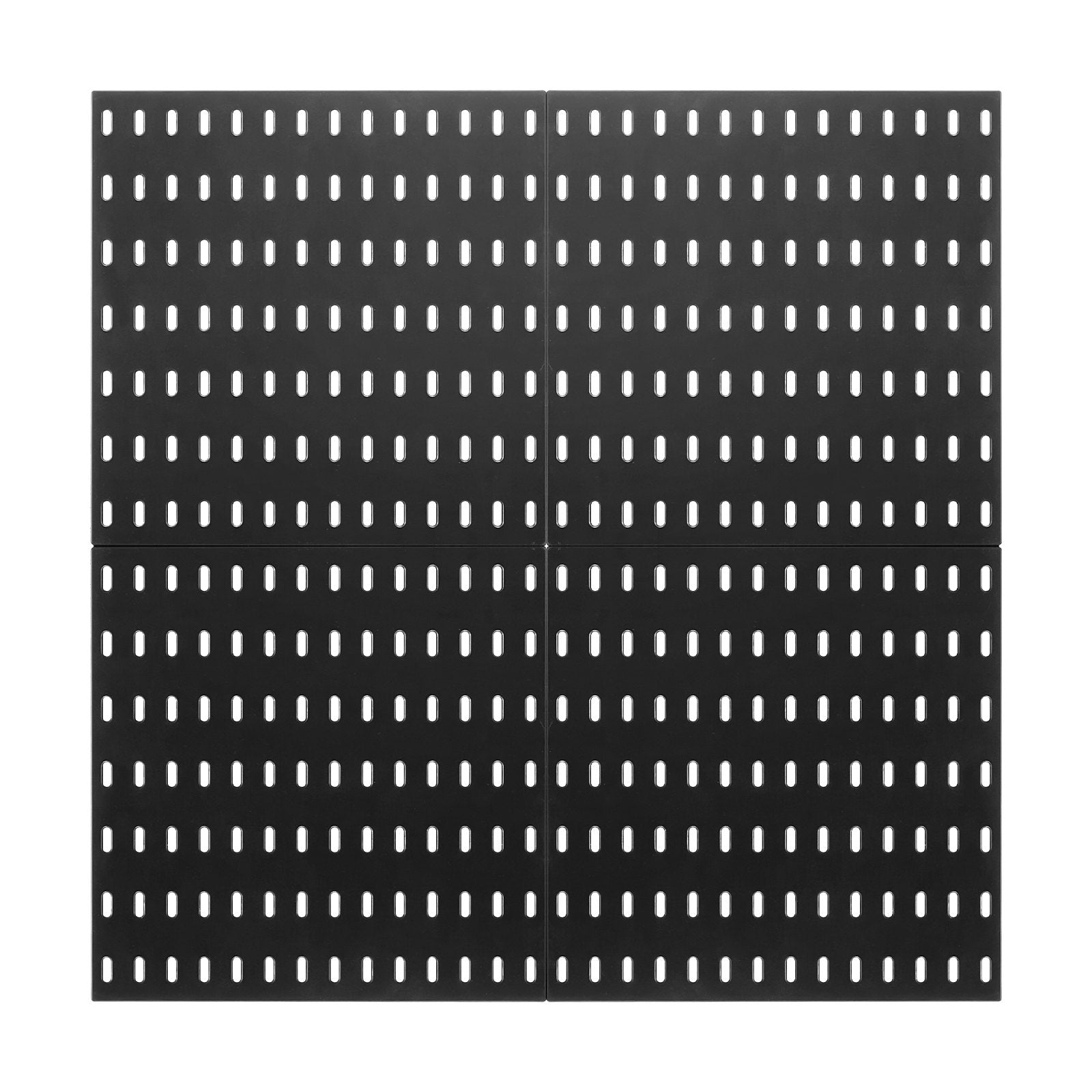 VEVOR Pegboard Combination Kit, 11" x 11" Plastic Pegboard, 4 Panels, Peg Board Wall Organizer Kit with Accessories, for Garage Tool Storage Kitchen Living Room Craft Room Office Bathroom Home, Black