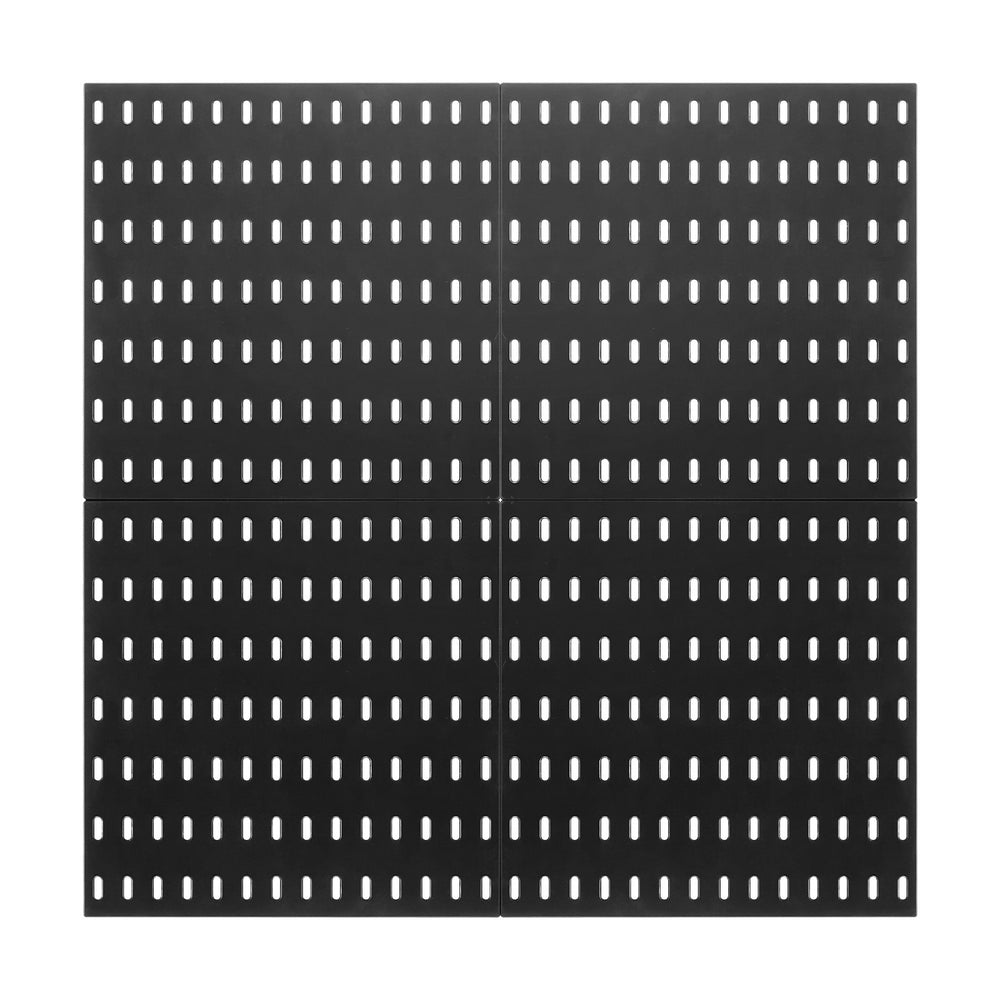 VEVOR Pegboard Combination Kit, 11" x 11" Plastic Pegboard, 4 Panels, Peg Board Wall Organizer Kit with Accessories, for Garage Tool Storage Kitchen Living Room Craft Room Office Bathroom Home, Black