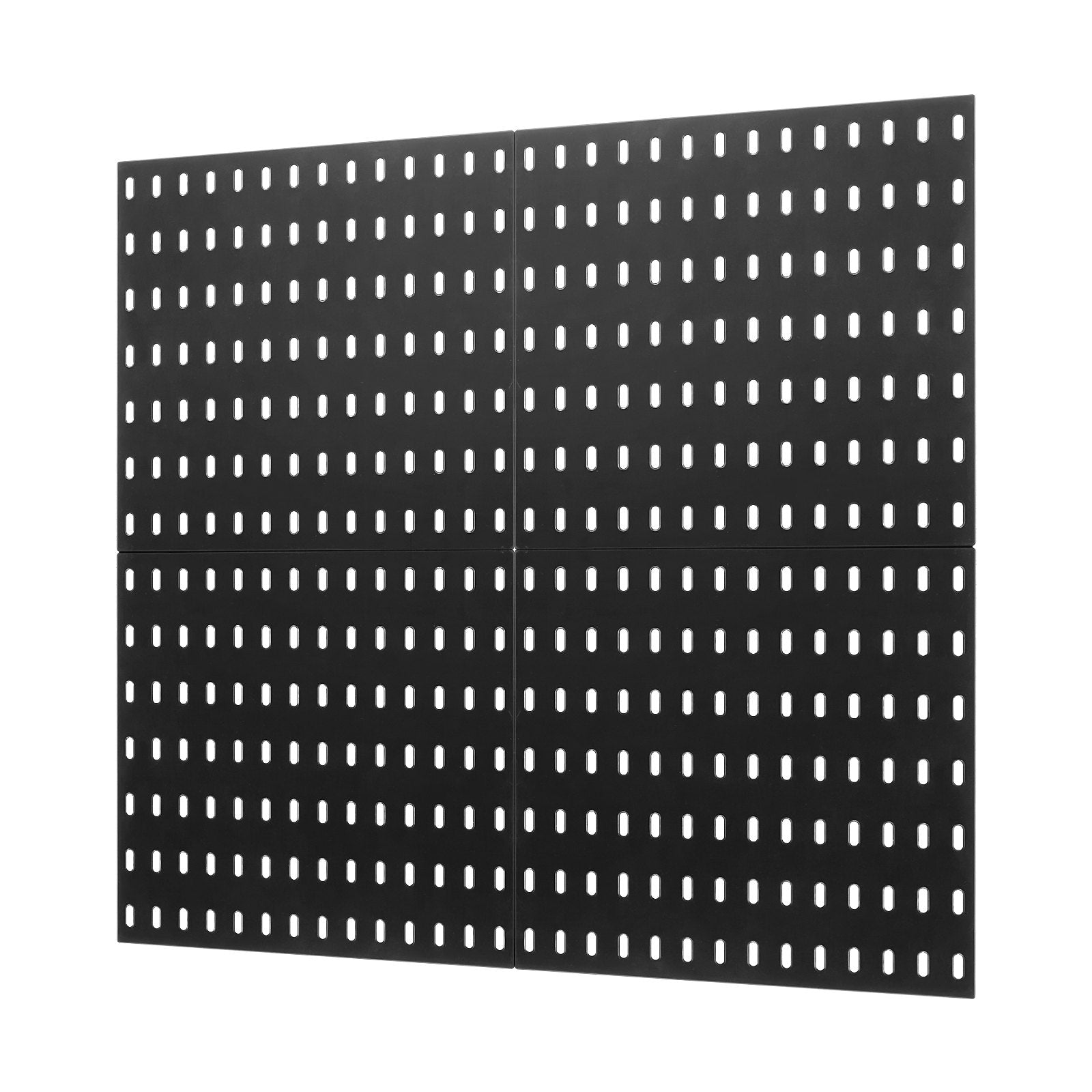 VEVOR Pegboard Combination Kit, 11" x 11" Plastic Pegboard, 4 Panels, Peg Board Wall Organizer Kit with Accessories, for Garage Tool Storage Kitchen Living Room Craft Room Office Bathroom Home, Black