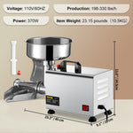 VEVOR Electric Tomato Strainer 370W Tomato Milling Machine Stainless Steel Tomato Sauce Maker Pure Copper Motor Tomato Sauce Maker 90-160 KG Per Hour for Food Strainer and Sauce Maker