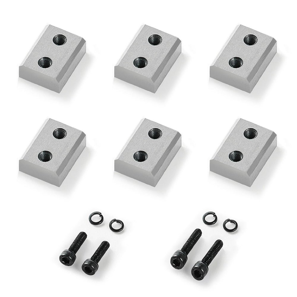 VEVOR Rebar Cutter Blades, 6 Pcs Replacement Jaw Blades for 1-1/4 Inch 32mm #10 Electric Rebar Cutter, Double-sided, CR12MOV High-Hardness Steel, Fast Efficient with Screws and Spring Washer