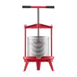VEVOR 3.69 Gal/14L Fruit Wine Press, Stainless Steel Basket with Cross-beam and Triangular Structure, Manual Juice Maker, Cider Apple Grape Tincture Making Press with T-Handle for Kitchen Home