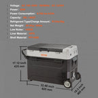 VEVOR Portable Car Refrigerator Freezer Compressor 40Qt Dual Zone for Car Home